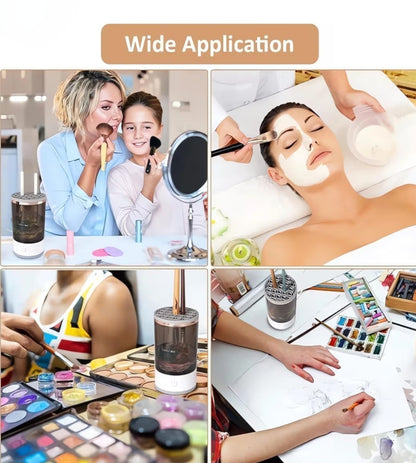 Make Up Brush Cleaner,Electric Brush Cleaner, USB Rechargeable Automatic Deep Cosmetic Cleaning Device