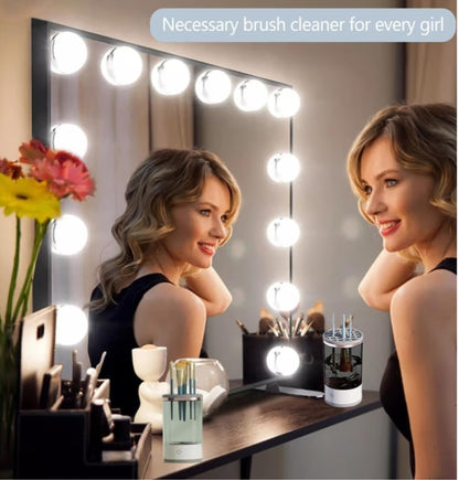Make Up Brush Cleaner,Electric Brush Cleaner, USB Rechargeable Automatic Deep Cosmetic Cleaning Device
